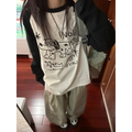 Doodle Delight Layered Tee – Quirky Sketch Art Oversized Tee