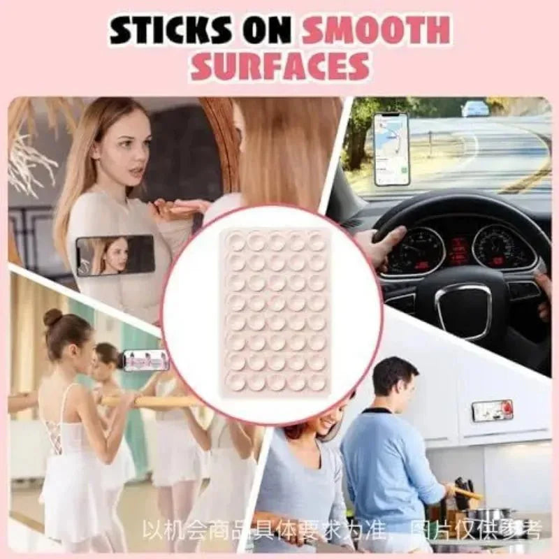 Double-Sided Silicone Suction Cup Phone Holder – Hands-Free Wall Mount