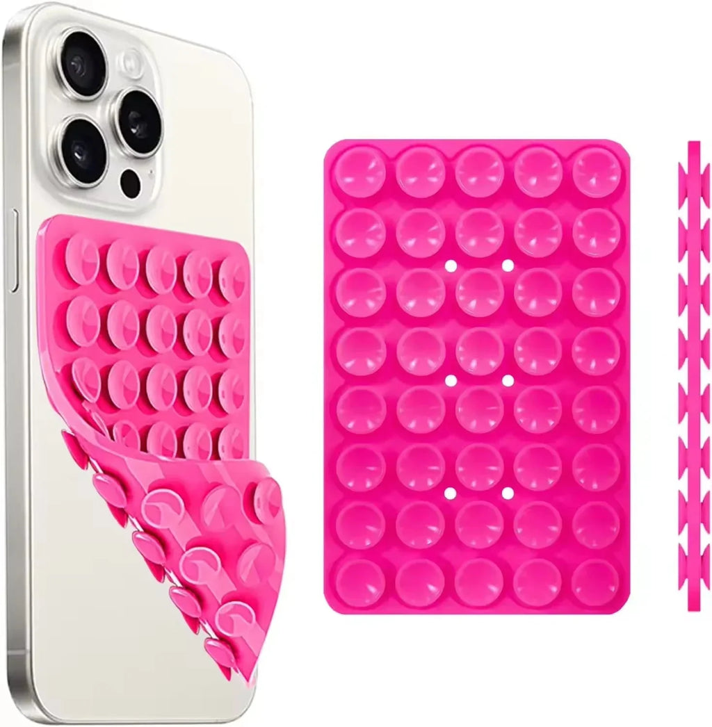 Double-Sided Silicone Suction Cup Phone Holder – Hands-Free Wall Mount