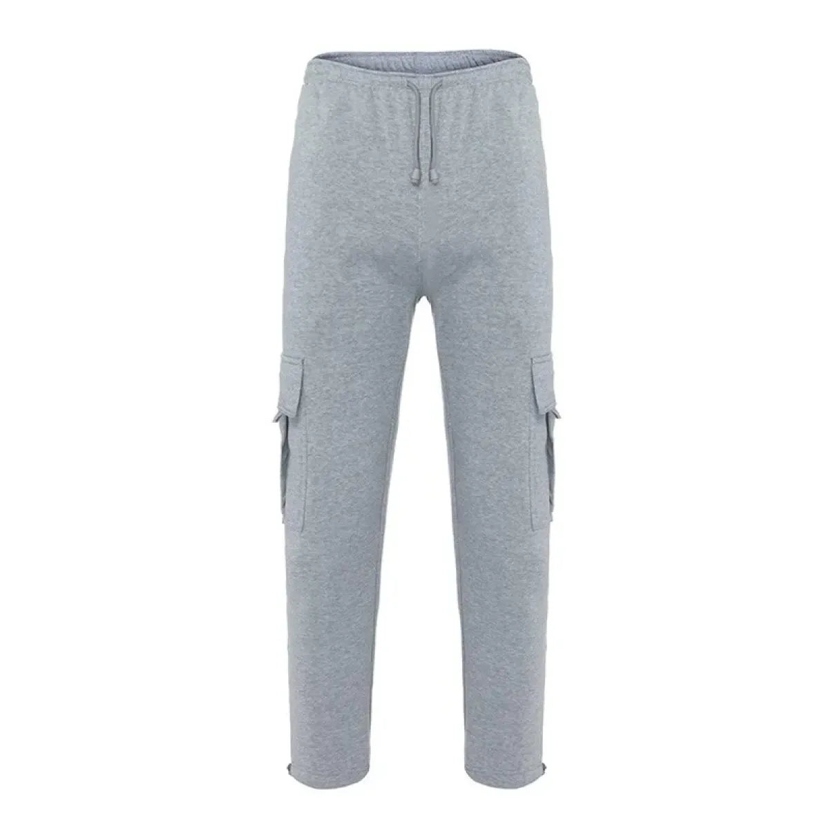 Men's Drawstring Cargo Pants – Loose Fit Wide-Leg Sweatpants