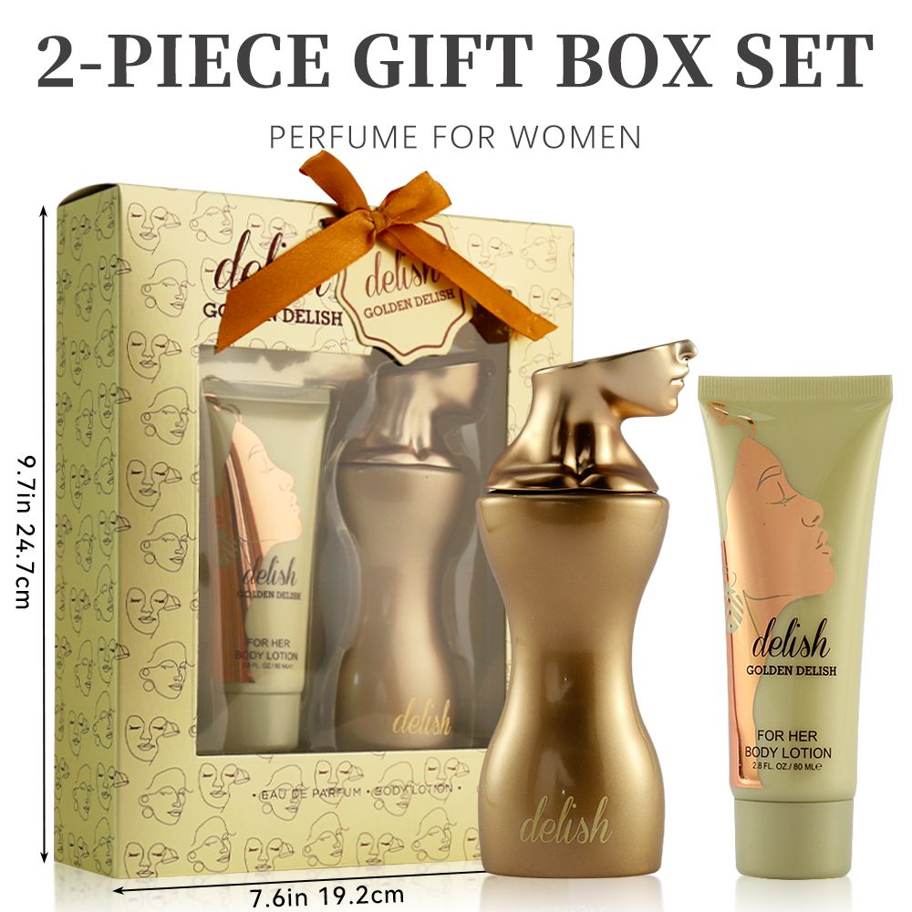 Women's Eau de Parfum & Body Lotion Gift Set — Floral Fruity Gourmand Fragrance 2-Piece