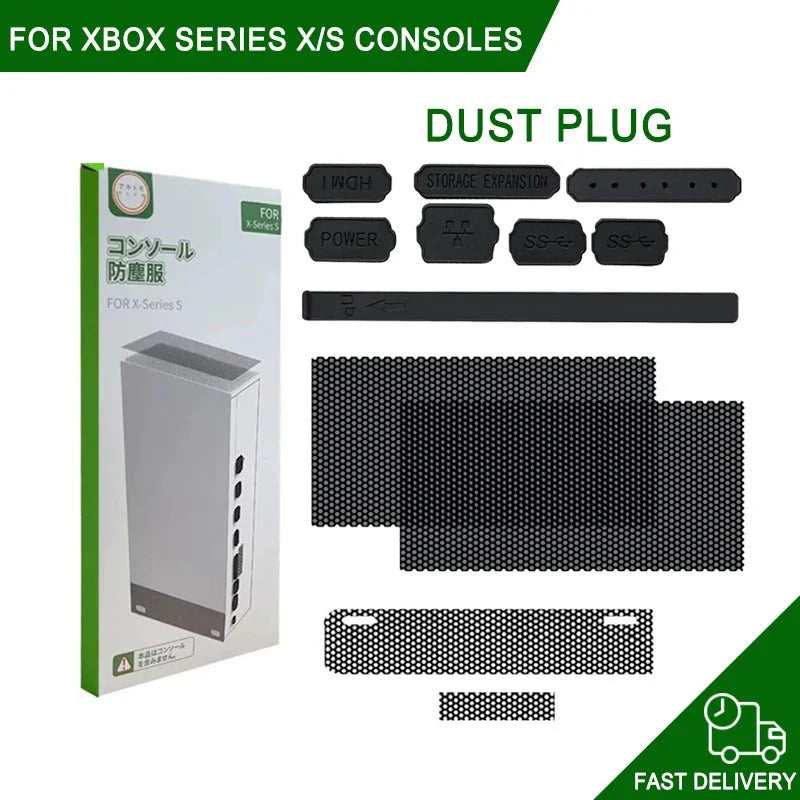 Dust Proof Mesh Filter and Jack Stopper Kit | Console Protection Accessory for Xbox Series X/S