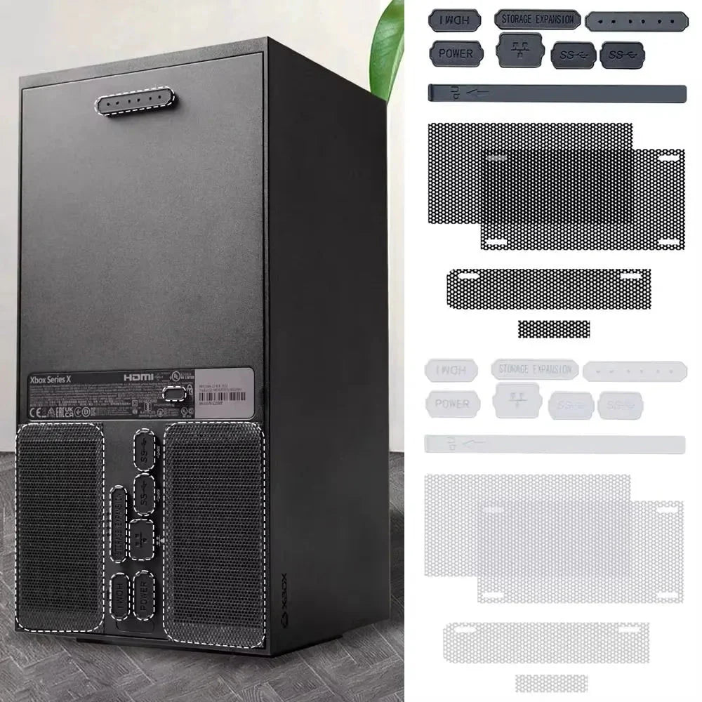 Dust Proof Mesh Filter and Jack Stopper Kit | Console Protection Accessory for Xbox Series X/S