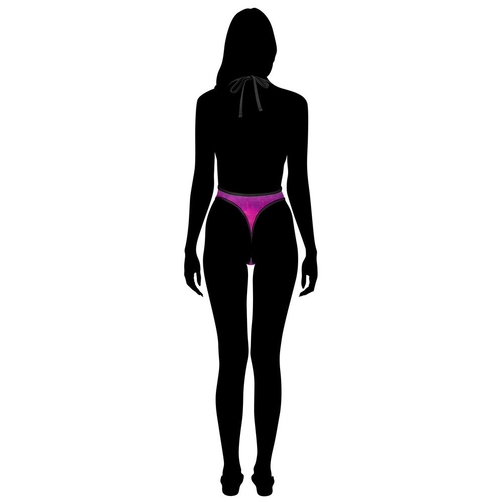 Sexy Swimsuit Women's Extreme One-Piece Mesh Revealing Swimwear Deep V Cleavage Thong Bottom Booty Quick Dry Tie-On Bathing Suit