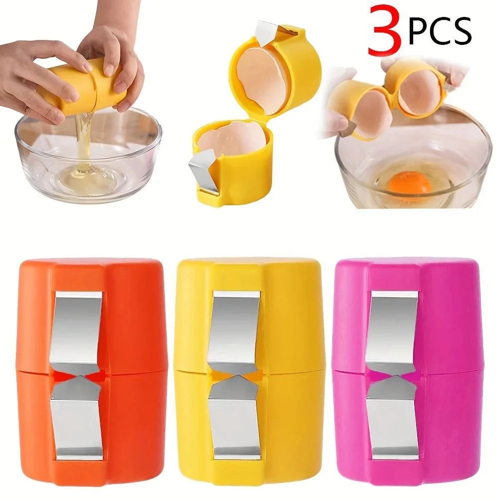 3 Pieces Egg Shell Easy Opener Set | Kitchen Egg Tool Kit