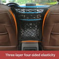 Elastic Car Storage Net Bag – Stretchable Divider Organizer Between Front Seats