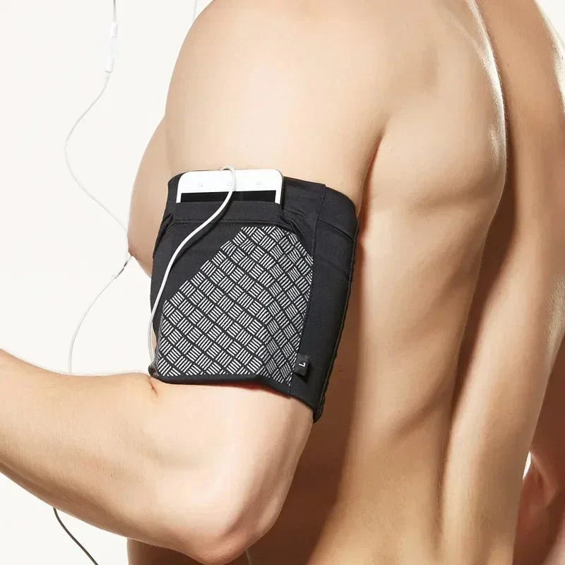 Elastic Running Arm Bag | Anti-Slip Fitness Armband with Earphone Hole and Key Pocket