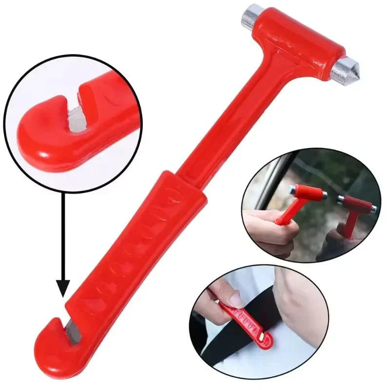 Emergency Escape Safety Hammer | 2-in-1 Glass Breaker and Seat Belt Cutter