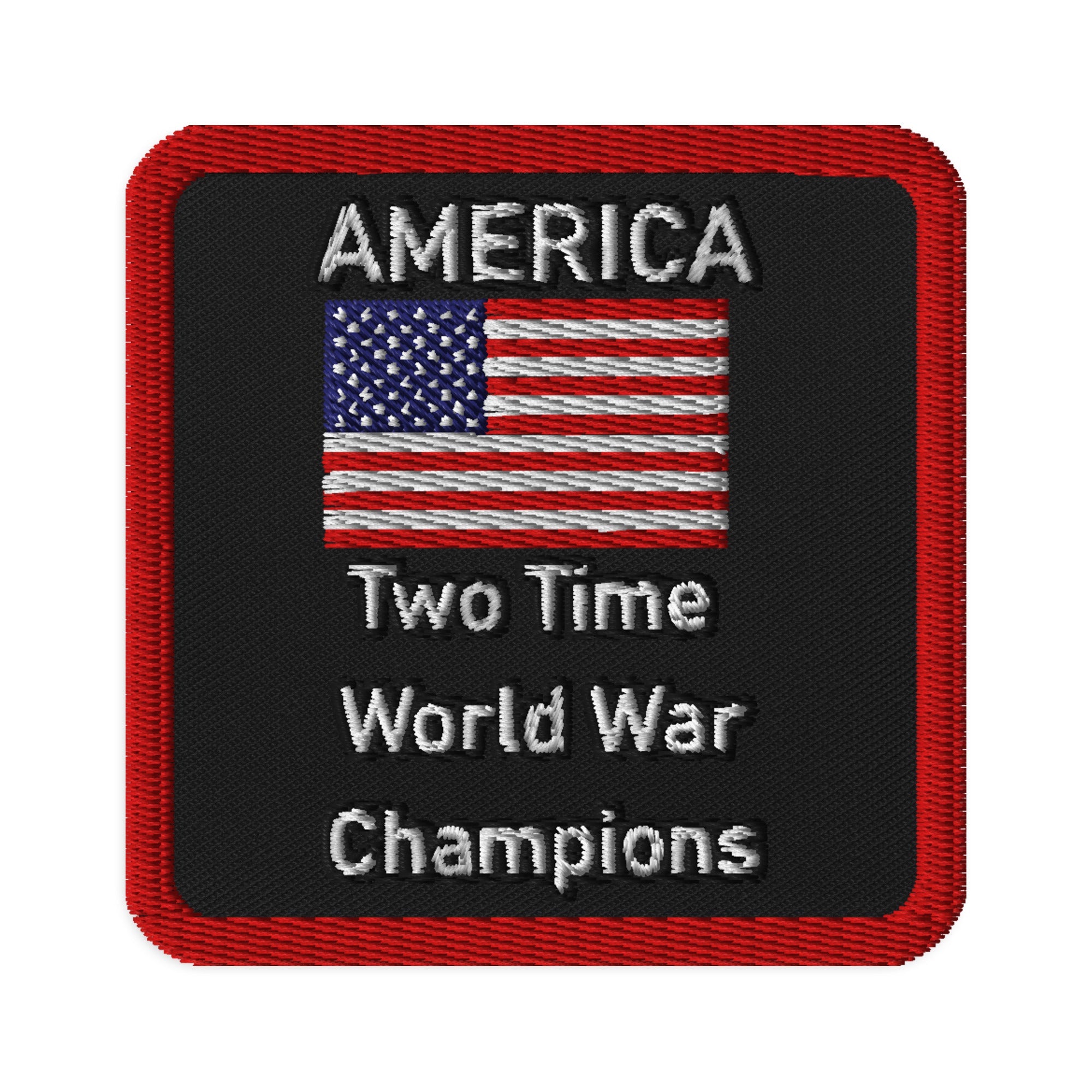 America World War Champion Embroidered Iron on Patches