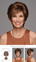 Femme & Flirty Short Shag Wig, Lightweight Volumous Style with Soft Layers, Average Cap, Gl4-8 Dark Chocolate