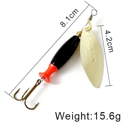 FISH KING Metal Spinner Lure – 18g/24g Long Cast Hard Bait with Hook