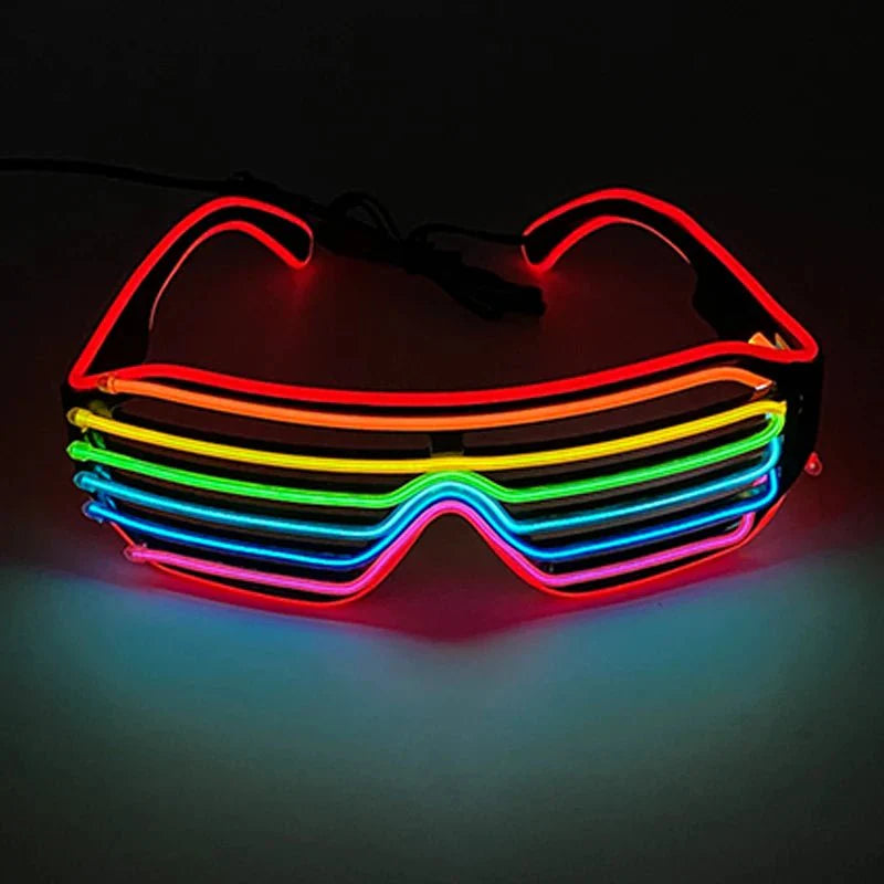 Fluorescent Colorful Glowing Glasses – LED Light Up Party Eyewear