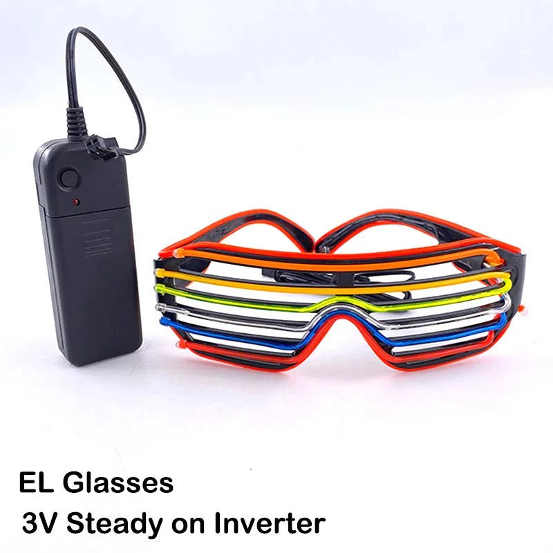 Fluorescent Colorful Glowing Glasses – LED Light Up Party Eyewear