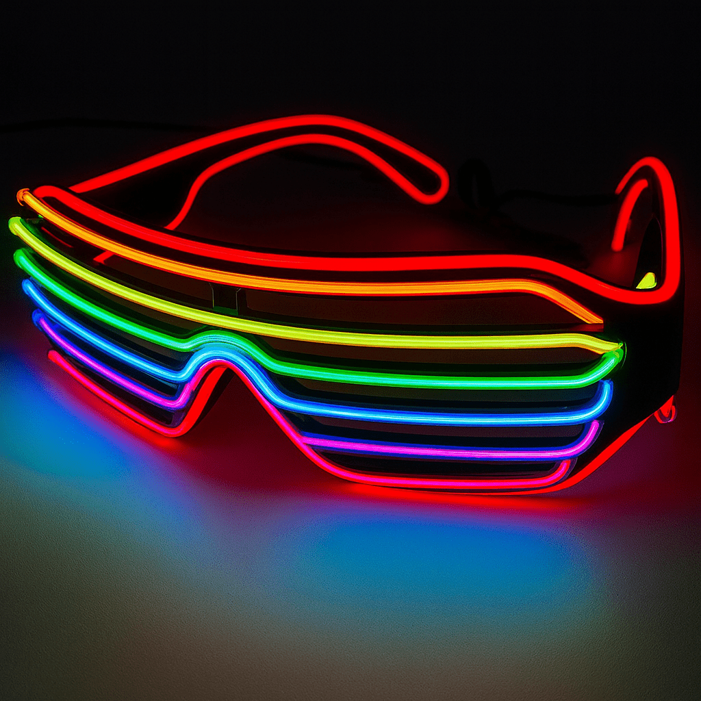 Fluorescent Colorful Glowing Glasses – LED Light Up Party Eyewear