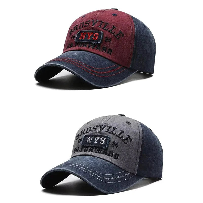 Washed Embroidered Baseball Cap | Unisex Casual Cotton Outdoor Hat