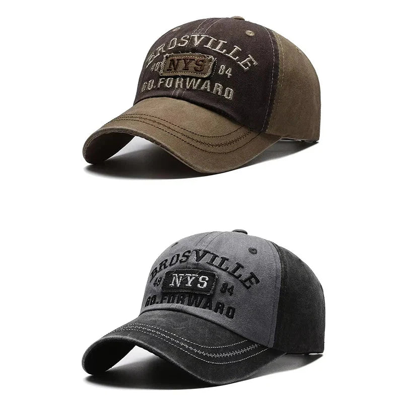 Washed Embroidered Baseball Cap | Unisex Casual Cotton Outdoor Hat