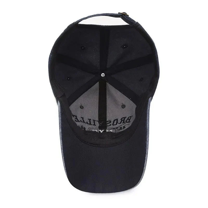 Washed Embroidered Baseball Cap | Unisex Casual Cotton Outdoor Hat