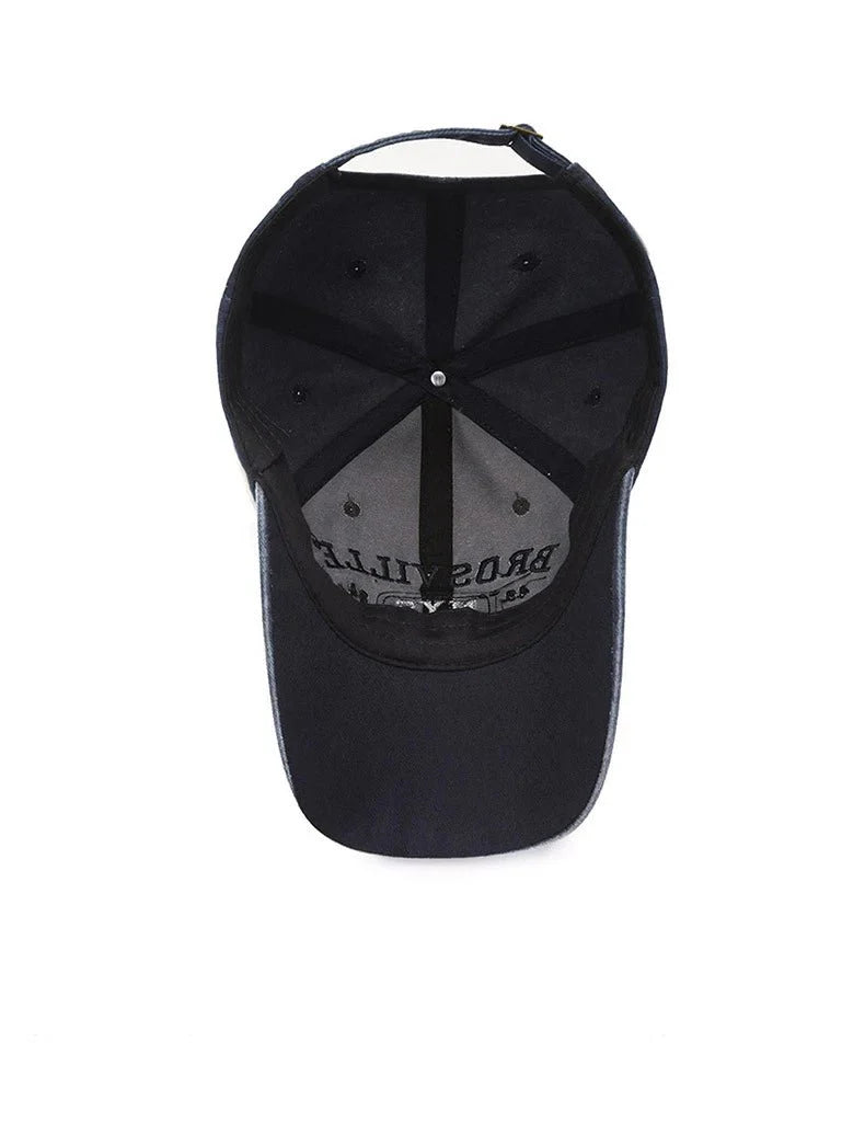 Washed Embroidered Baseball Cap | Unisex Casual Cotton Outdoor Hat