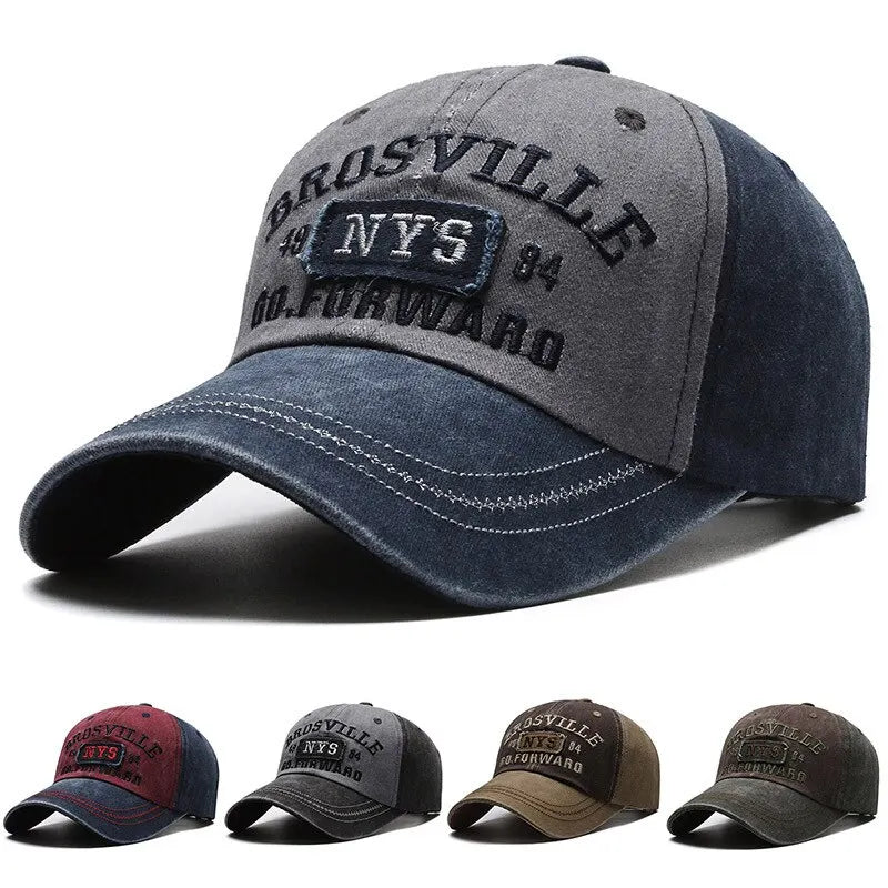 Washed Embroidered Baseball Cap | Unisex Casual Cotton Outdoor Hat
