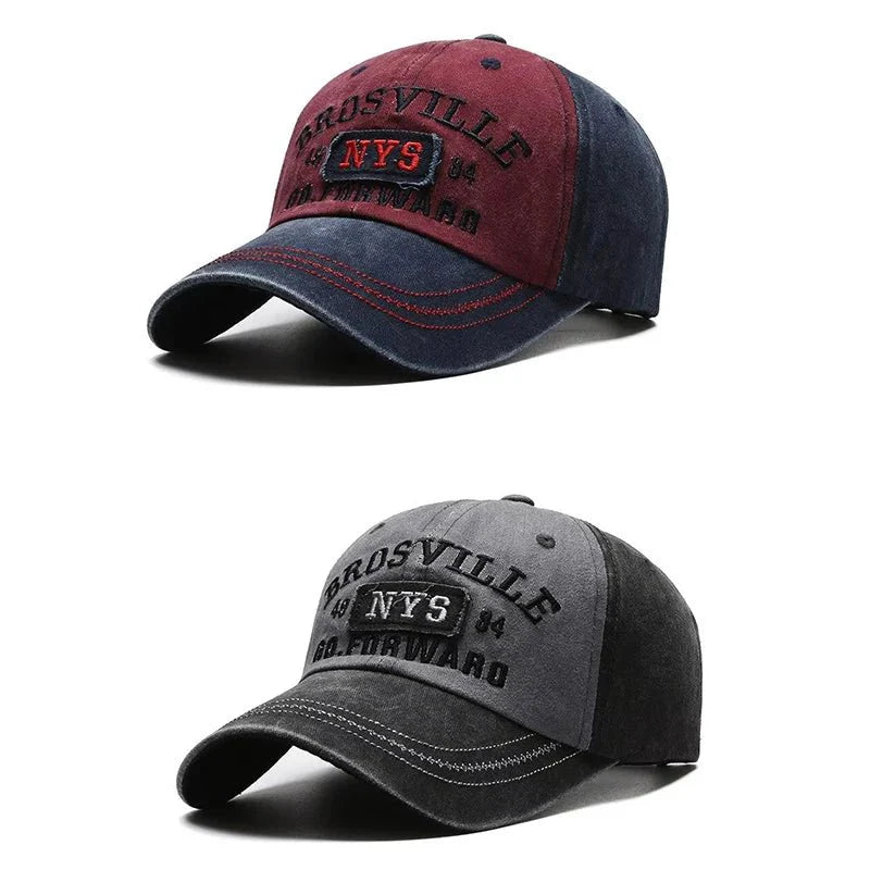 Washed Embroidered Baseball Cap | Unisex Casual Cotton Outdoor Hat