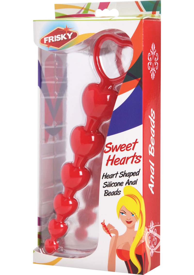 Frisky Sweet Hearts Silicone Anal Beads