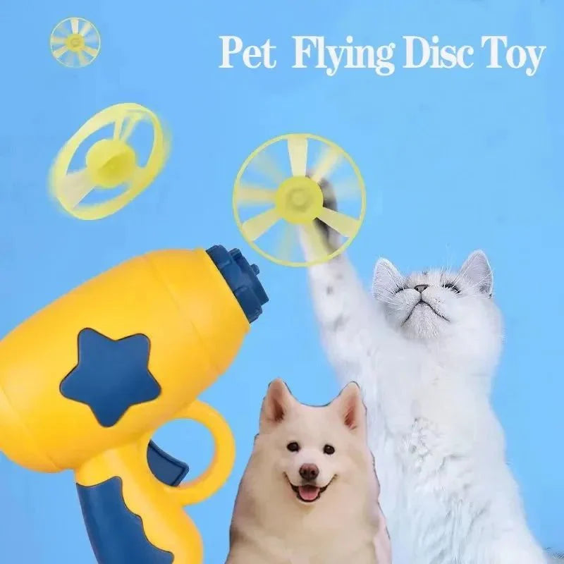 Funny Cat Toy Interactive Flying Disc Launcher