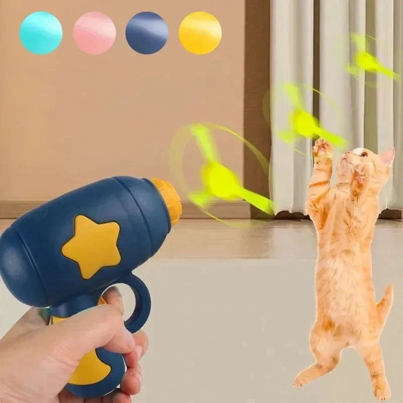 Funny Cat Toy Interactive Flying Disc Launcher