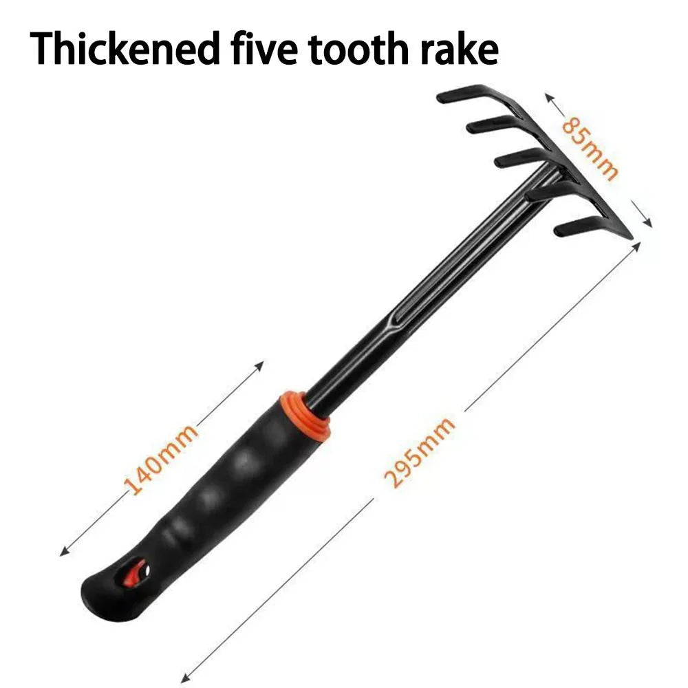 Garden Hand Tool Set | 4-Piece Alloy Steel Shovel, Rake, and Hoe