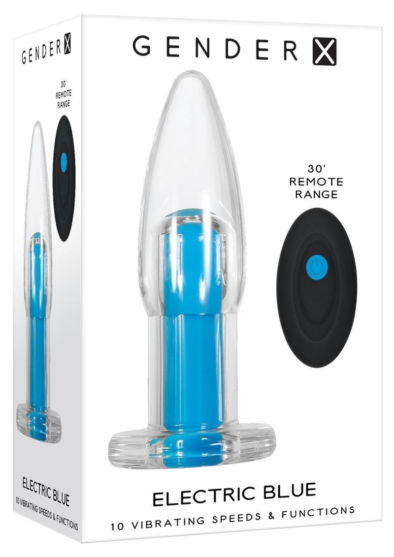 Gender X Electric Blue Silicone Rechargeable Remote Control Vibratos