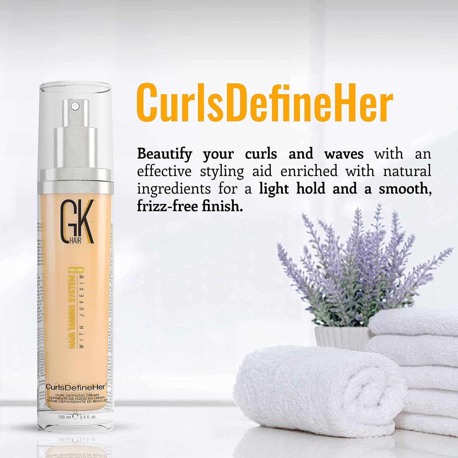 GK HAIR Global Keratin CurlsDefineHer (3.4 Fl Oz/100ml)