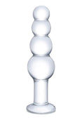 Gläs 7.25 Inch Beaded Hand Blown Glass Butt Plug