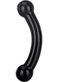 Glas Double Bull Black And Handcrafted Dual-Ended Glass Dildo