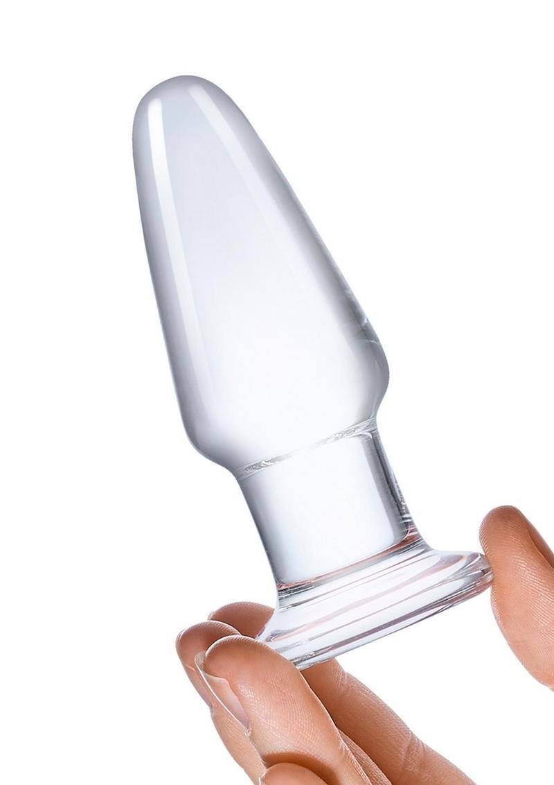Gläs 3.5 Inch Glass Hand Blown Classic Clear Butt Plug