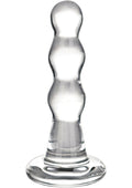 Gläs 4 Inch Triple Play Hand Blown Beaded Glass Butt Plug