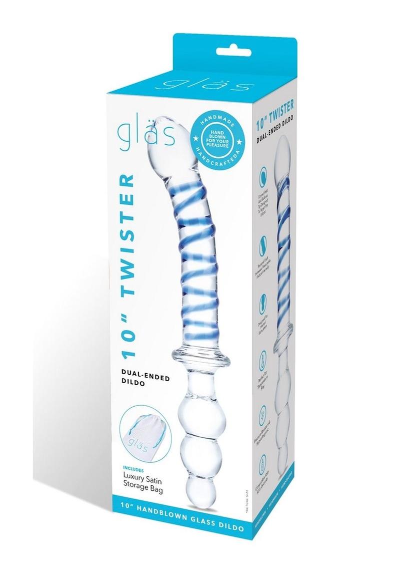 Glas Twister Dual Ended Hand Blown Glass Dildo