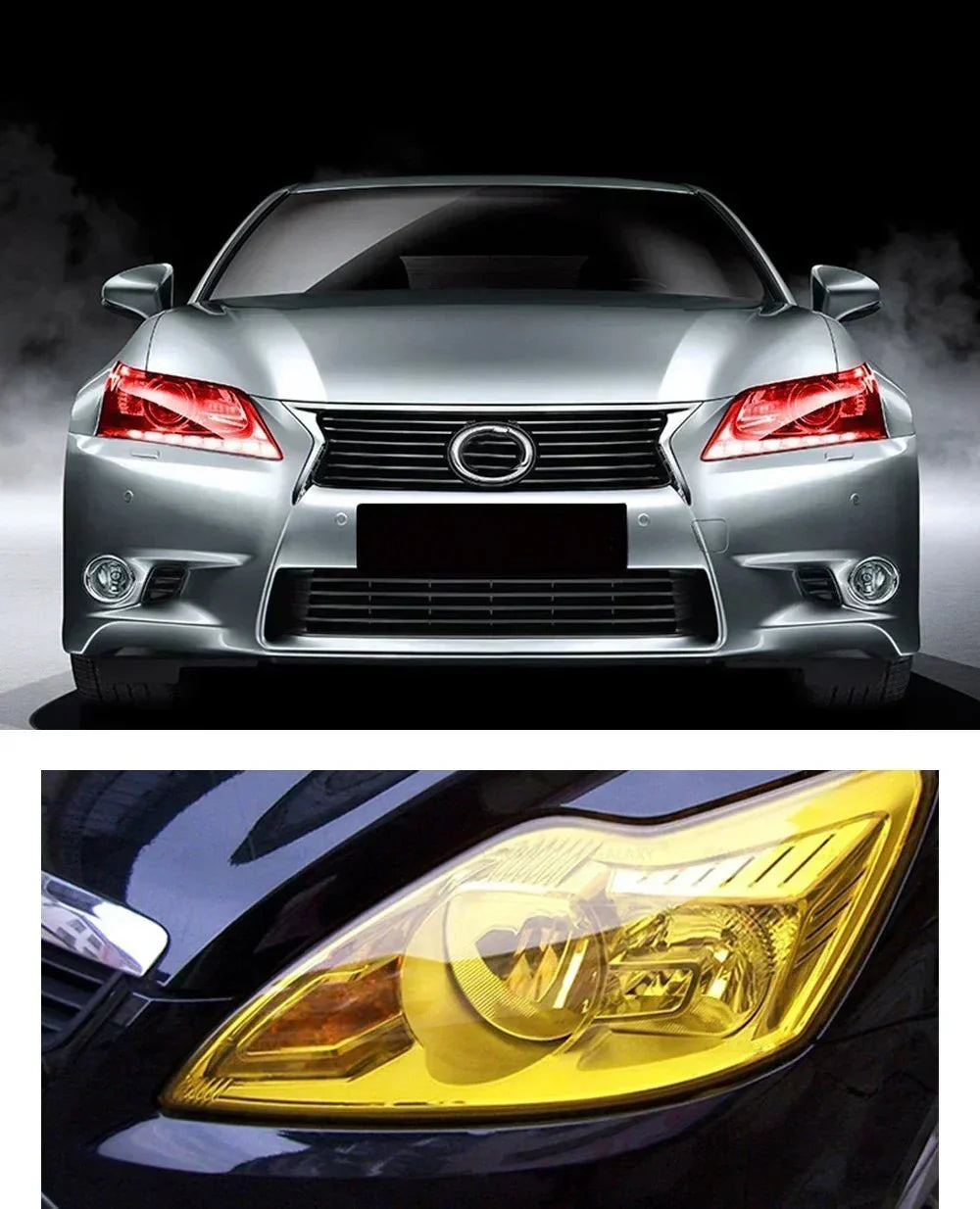 Gloss Transparent Light Black Smoke Headlight & Taillight Tint Film | Premium PVC Car Wrap