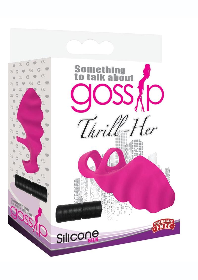 Thrill-Her Silicone Bumpy Gossip Finger Vibrator