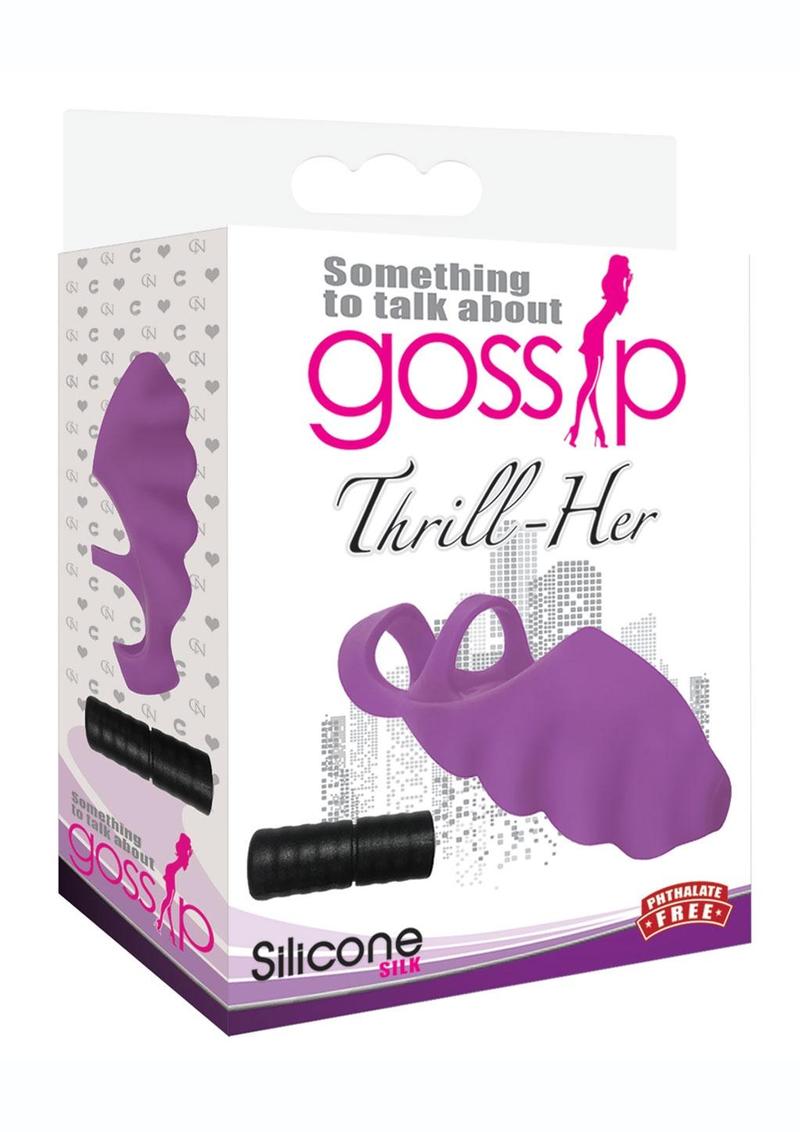 Thrill-Her Silicone Bumpy Gossip Finger Vibrator