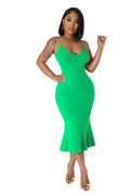 Knit Ribbed Midi Dress