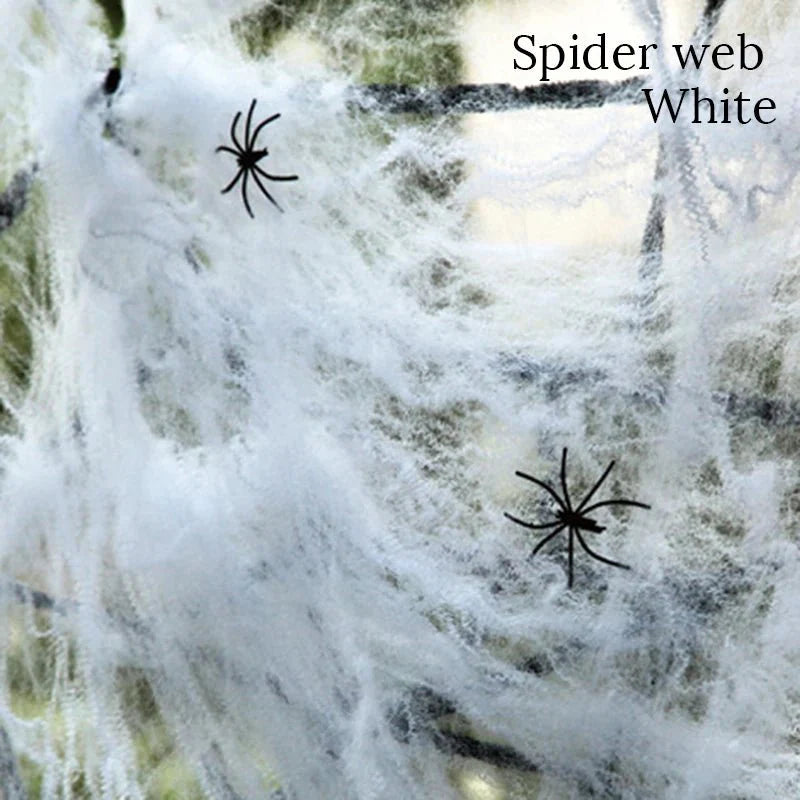 Halloween Artificial Spider Web – Stretchy Cobweb Decoration