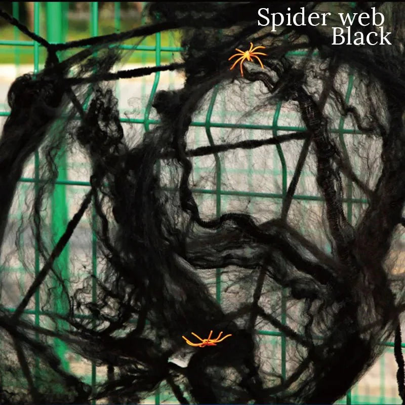 Halloween Artificial Spider Web – Stretchy Cobweb Decoration