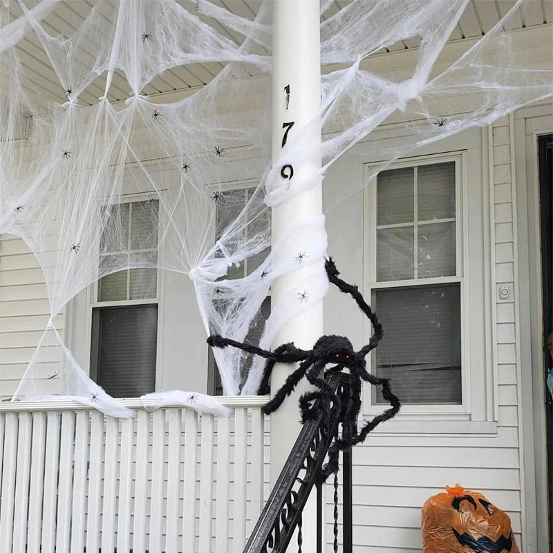 Halloween Artificial Spider Web – Stretchy Cobweb Decoration