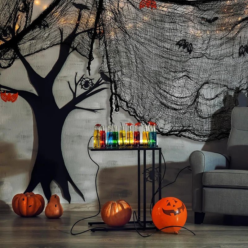 Halloween Black Gauze Cloth – 77.95 x 29.92 in Hanging Decoration