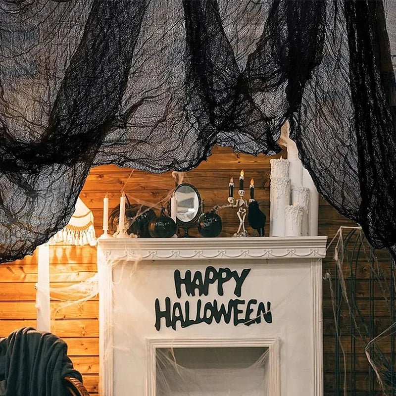 Halloween Black Gauze Cloth – 77.95 x 29.92 in Hanging Decoration