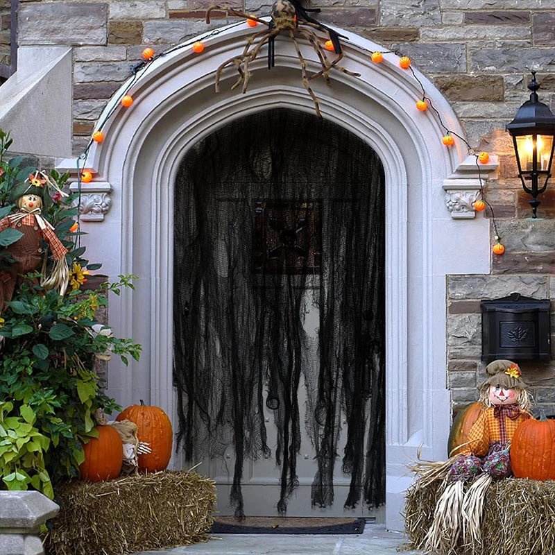 Halloween Black Gauze Cloth – 77.95 x 29.92 in Hanging Decoration