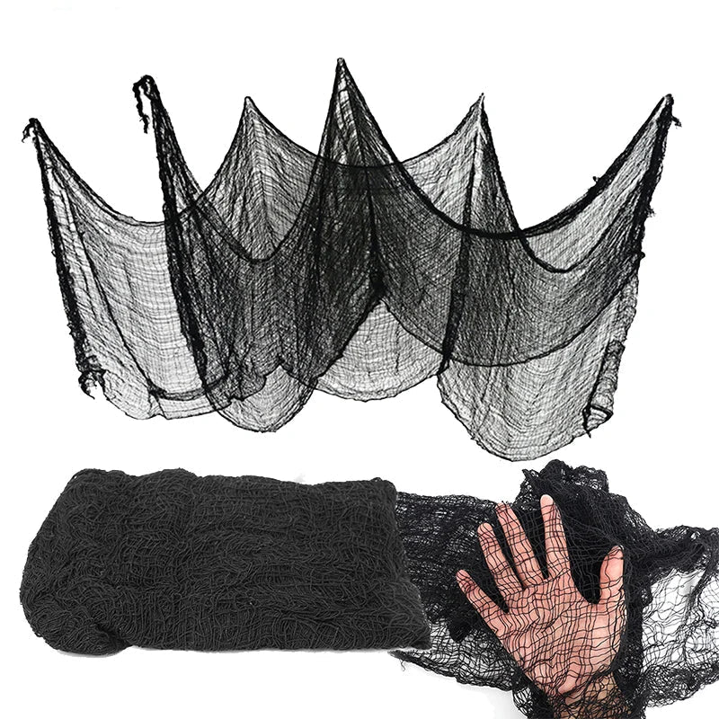 Halloween Black Gauze Cloth – 77.95 x 29.92 in Hanging Decoration