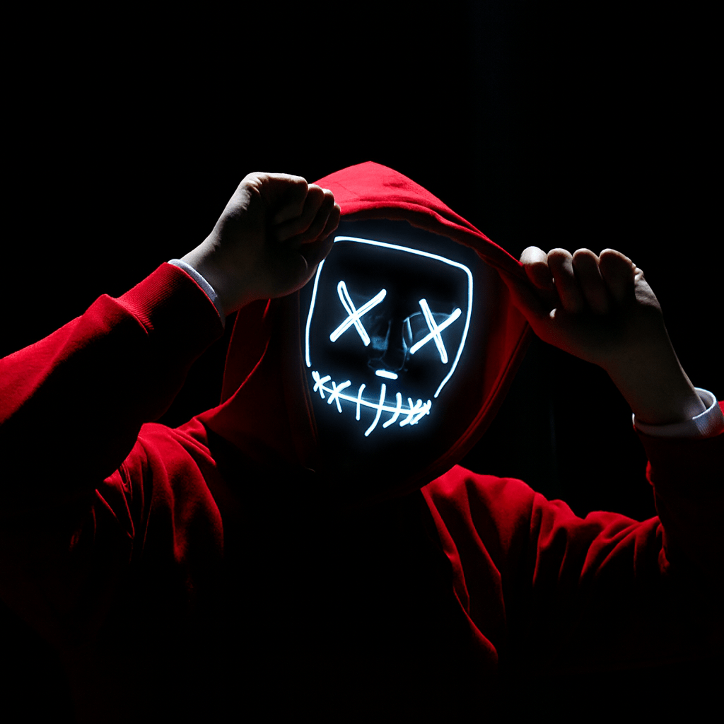 Halloween Neon LED Purge Mask – Light-Up Masquerade Party Accessory