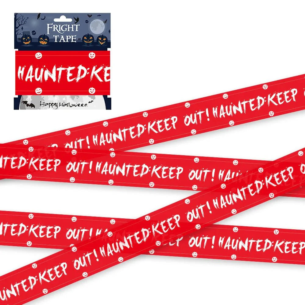 Halloween Skull Head Warning Tape – 19.69 ft x 3.15