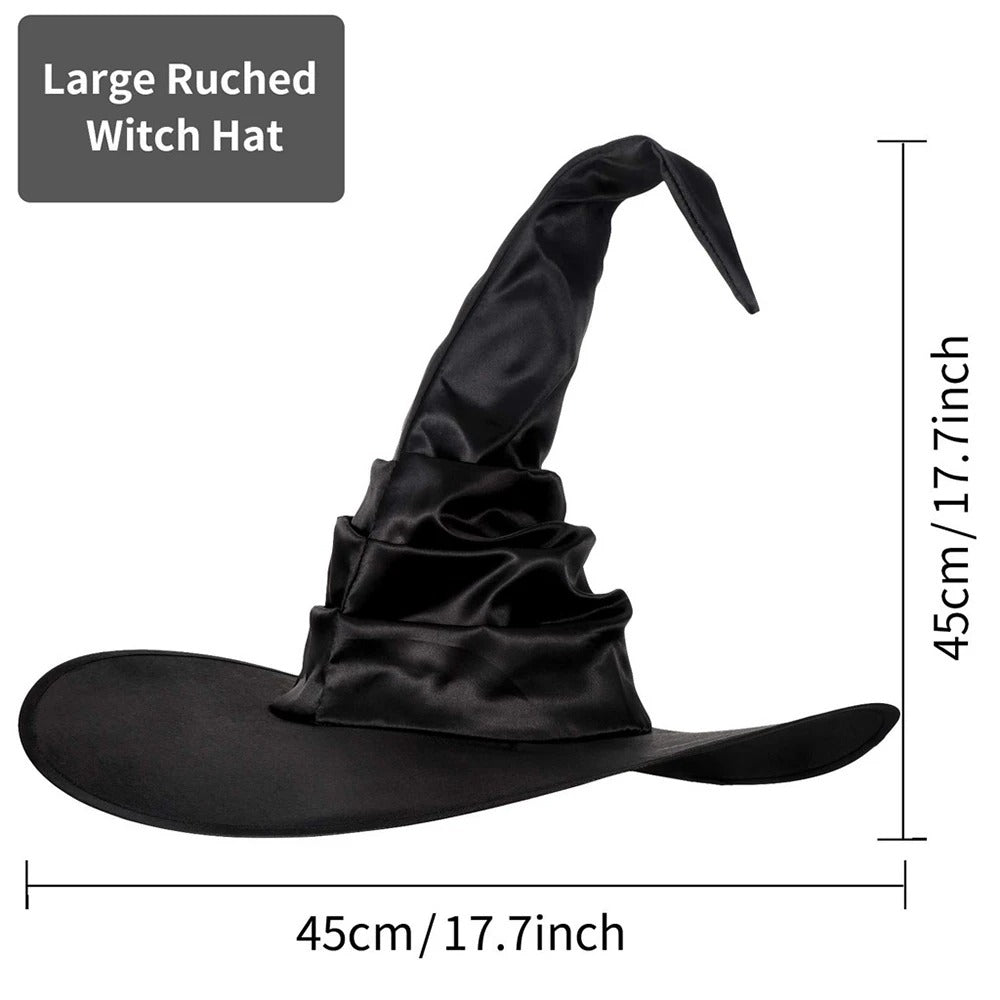 Halloween Wizard Hat – Black Oxford Cloth Magician Witch Hat