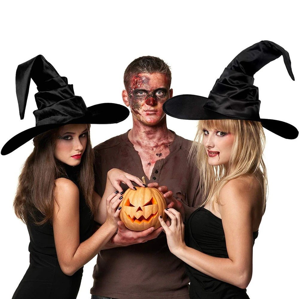 Halloween Wizard Hat – Black Oxford Cloth Magician Witch Hat